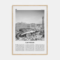 Las Vegas No 1 Poster Natural Wood / 8x12 in Nbourhood Travel B&W Poster