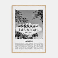 Las Vegas No 3 Poster Natural Wood / 8x12 in Nbourhood Travel B&W Poster