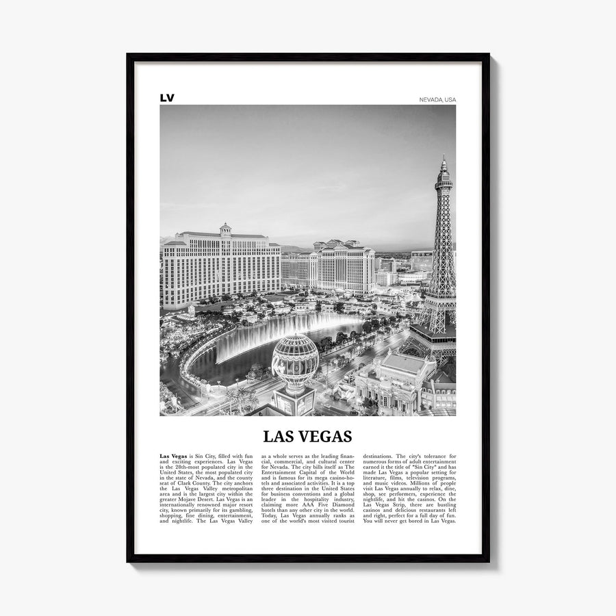 Las Vegas Newspaper No 1 Poster, framed poster mockup
