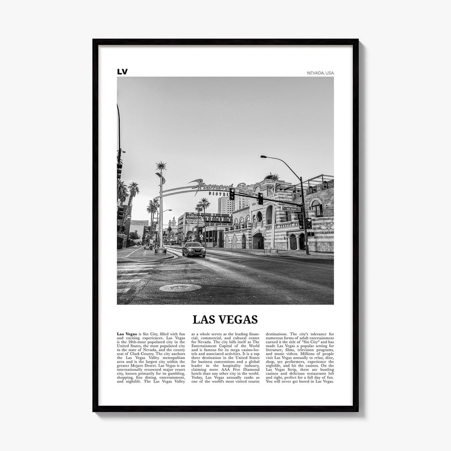 Las Vegas Newspaper No 4 Poster, framed poster mockup