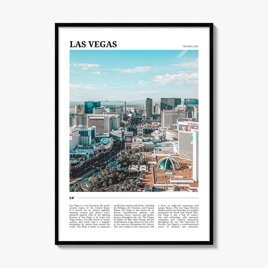 Las Vegas Travel Poster, framed poster mockup