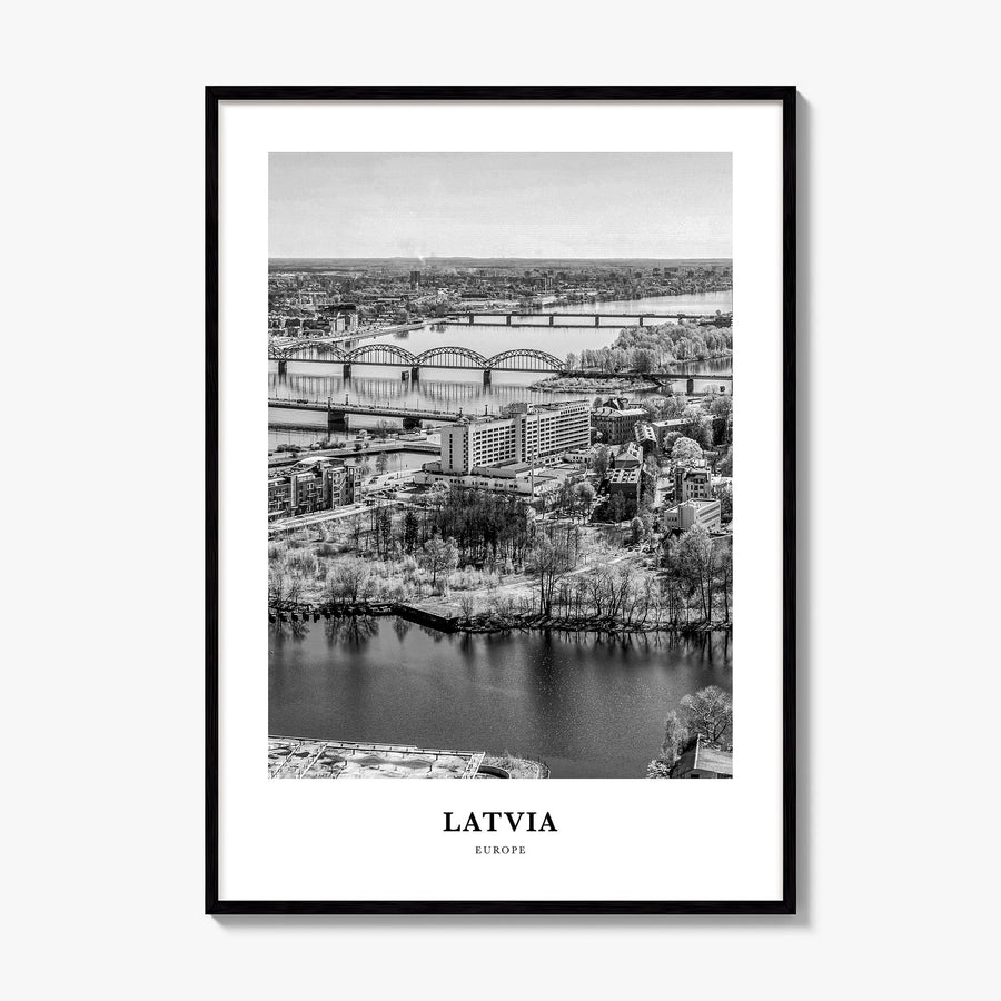 Latvia Classic Poster, framed poster mockup