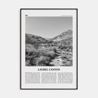 Laurel Canyon Poster None / 8x12 in Nbourhood Travel B&W Poster