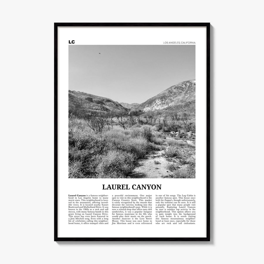 Laurel Canyon Newspaper Poster, framed poster mockup