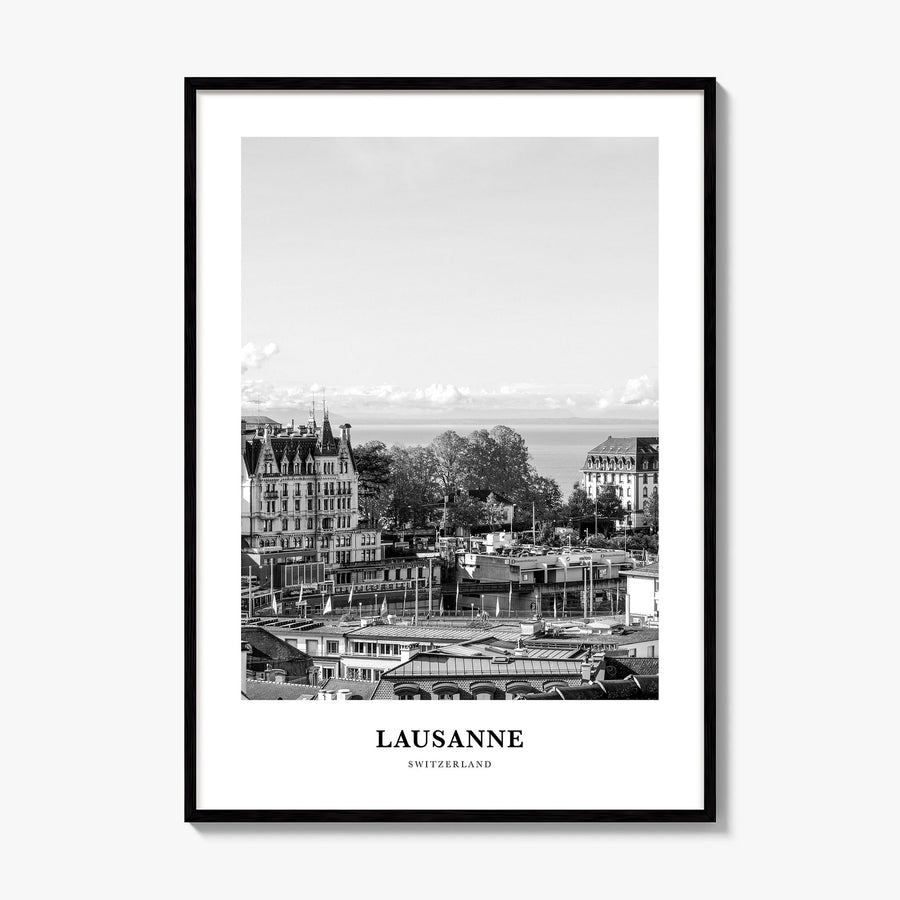 Lausanne Classic Poster, framed poster mockup