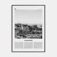 Lausanne Poster None / 8x12 in Nbourhood Travel B&W Poster