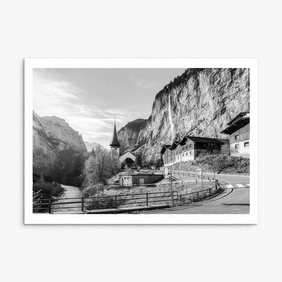Lauterbrunnen Photo Poster, print only (unframed), white border