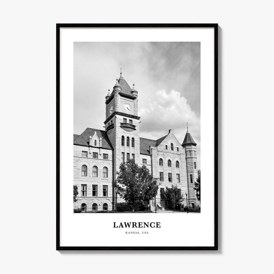 Lawrence, Kansas Classic Poster, framed poster mockup