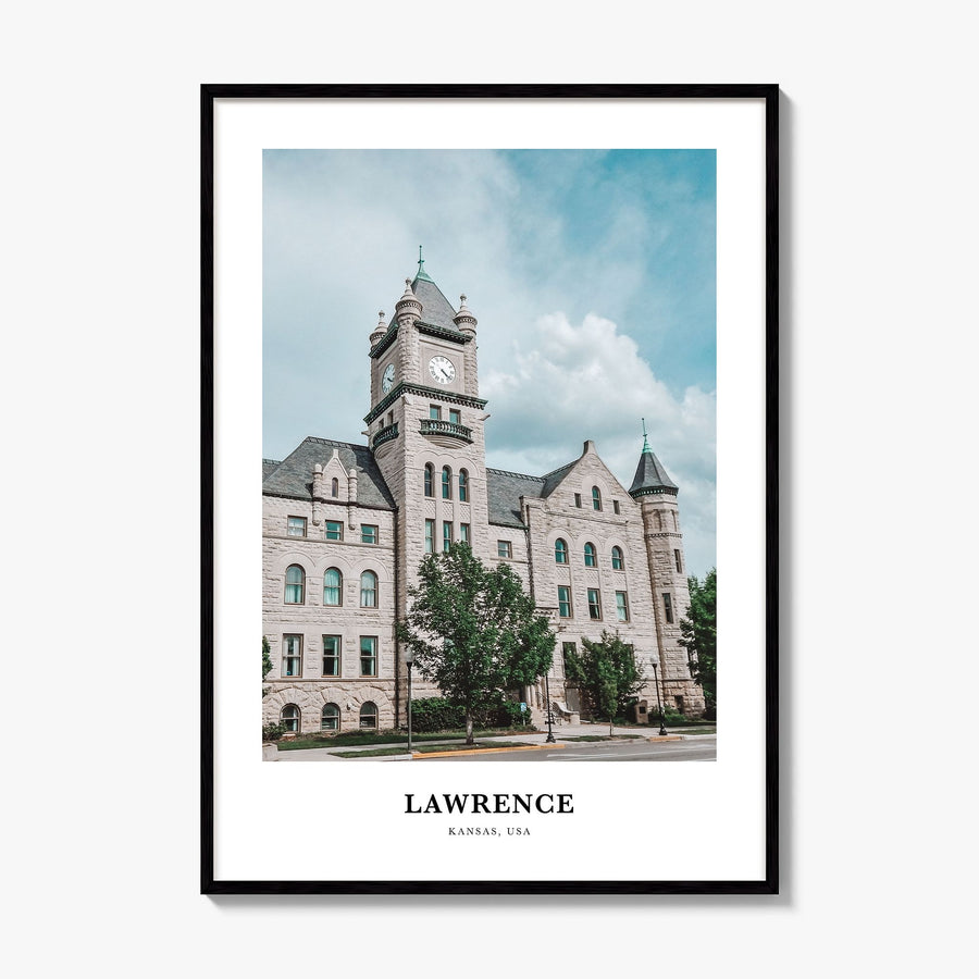 Lawrence, Kansas Classic Poster, framed poster mockup
