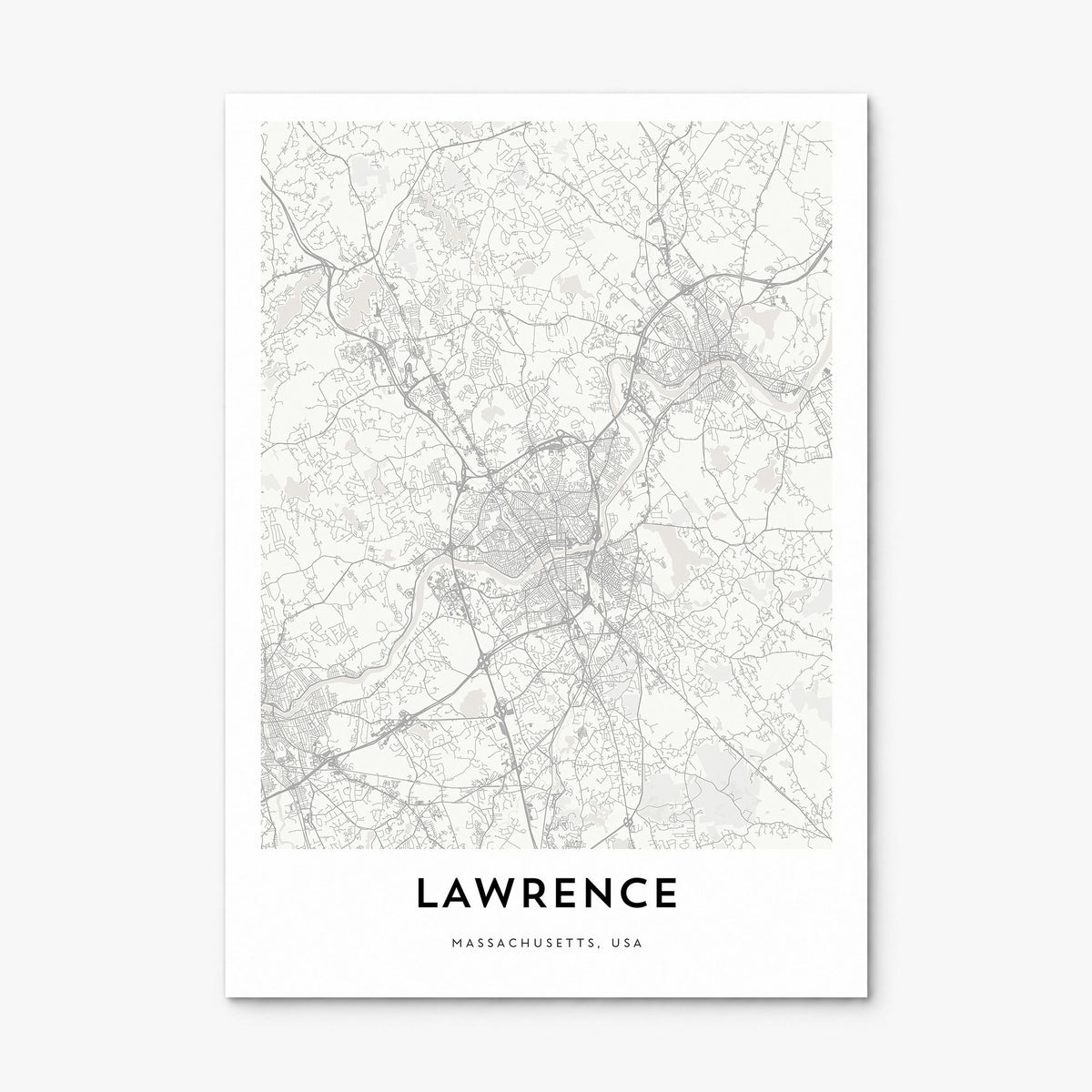 Lawrence, Massachusetts Map Poster, print only (unframed)