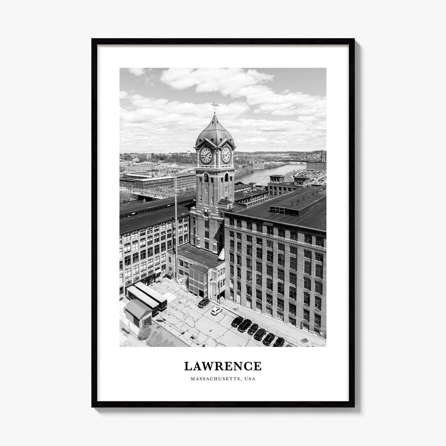 Lawrence, Massachusetts Classic Poster, framed poster mockup