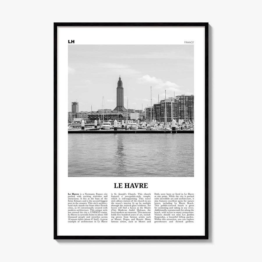 Le Havre Newspaper Poster, framed poster mockup