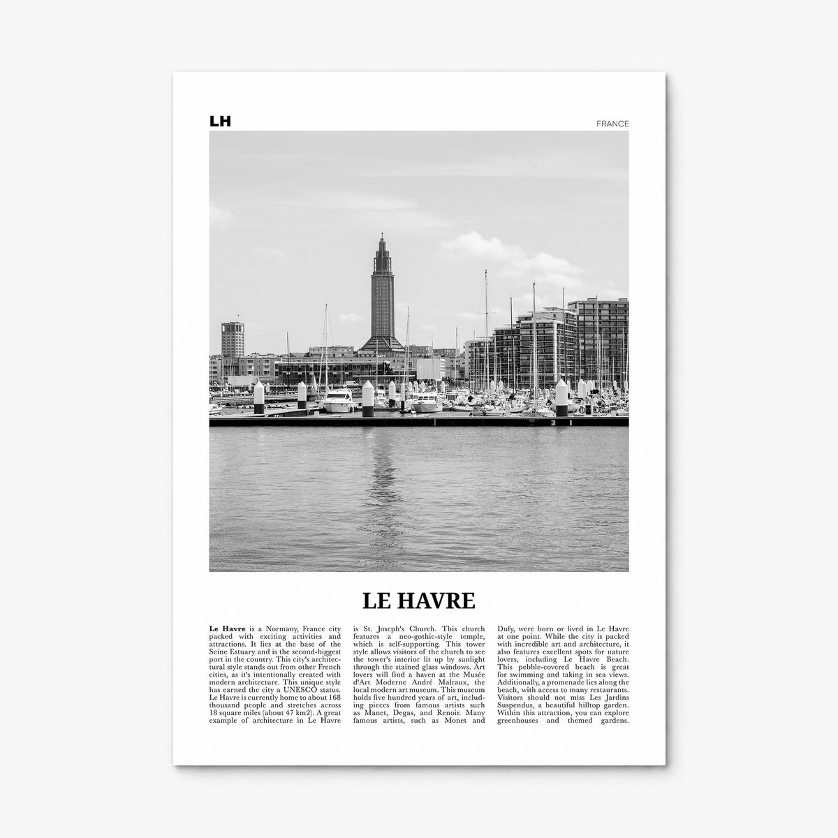 Le Havre Newspaper Poster, print only (unframed)