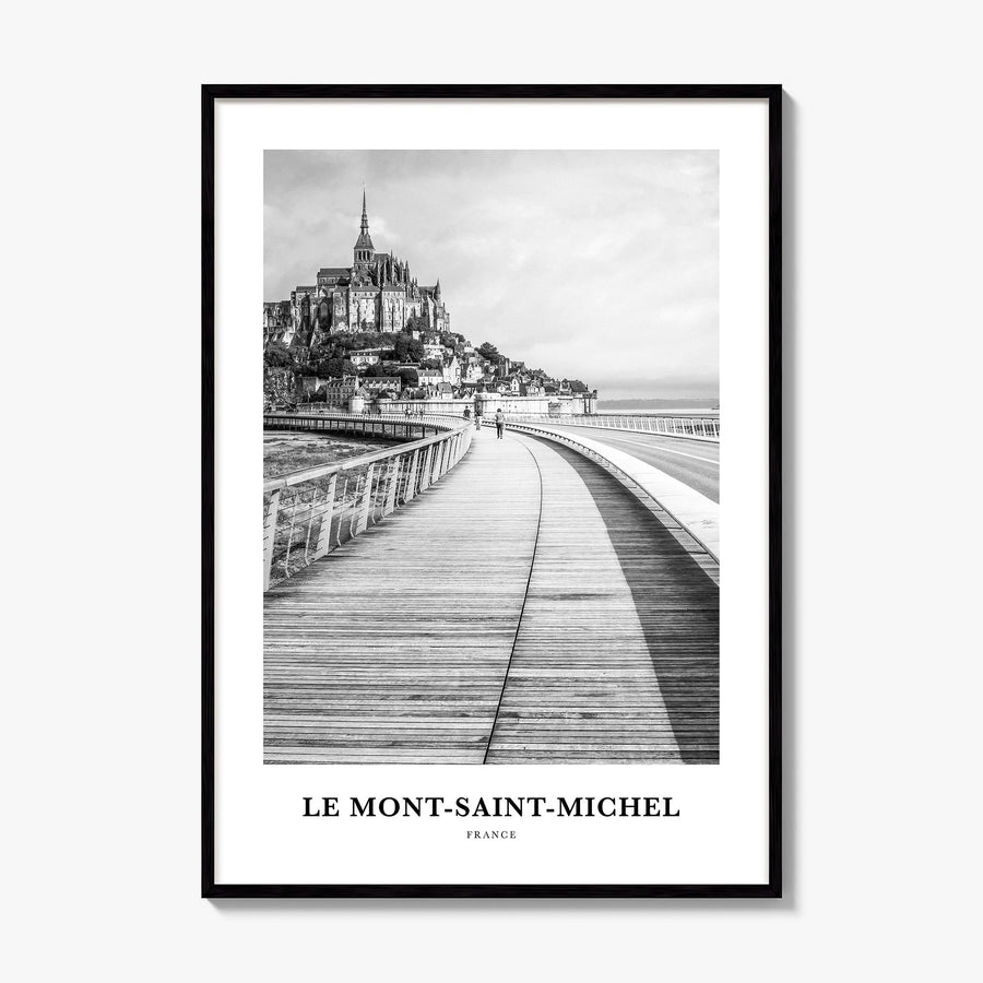 Le Mont-Saint-Michel Classic Poster, framed poster mockup