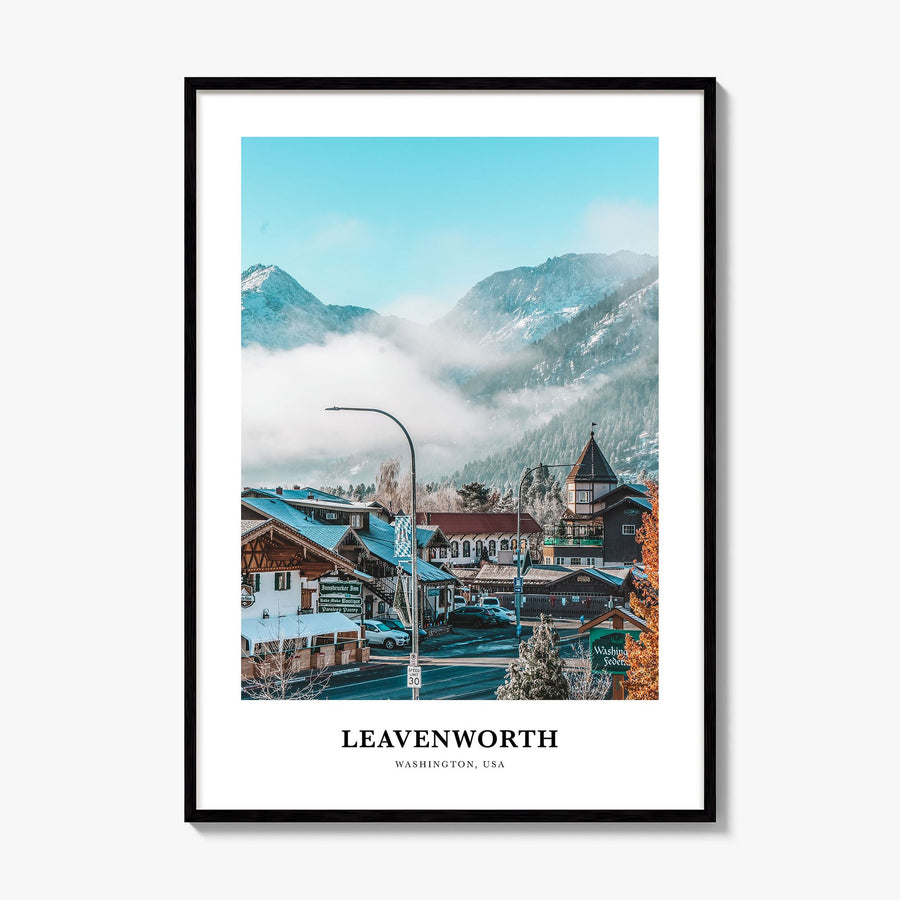 Leavenworth Classic Poster, framed poster mockup