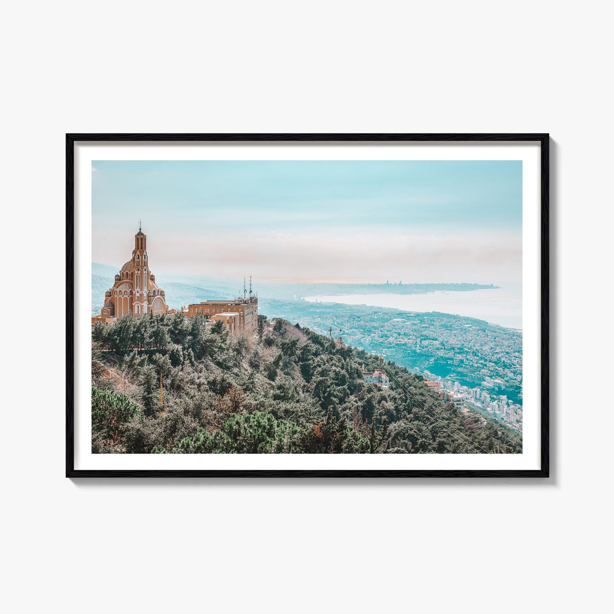 Lebanon colorful photo poster of Asia – horizontal wall art, unframed print shown in interior mockup