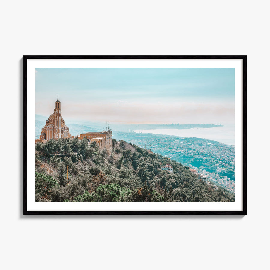 Lebanon Photo Poster, framed poster mockup, white border