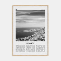 Lebanon No 1 Poster Natural Wood / 8x12 in Nbourhood Travel B&W Poster