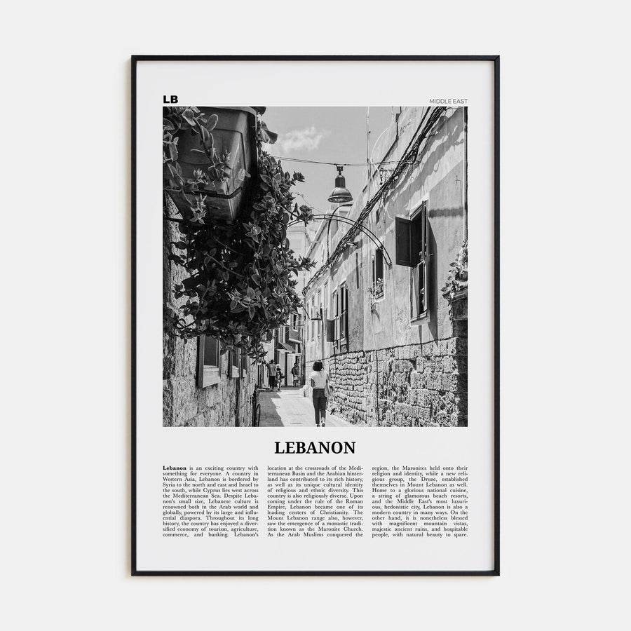 Lebanon No 2 Poster None / 8x12 in Nbourhood Travel B&W Poster