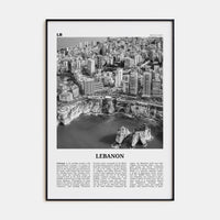 Lebanon No 3 Poster None / 8x12 in Nbourhood Travel B&W Poster