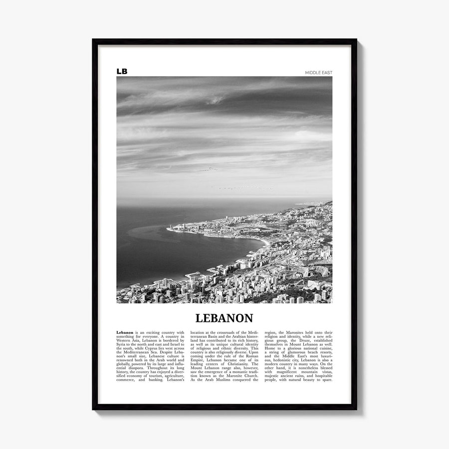 Lebanon Newspaper No 1 Poster, framed poster mockup