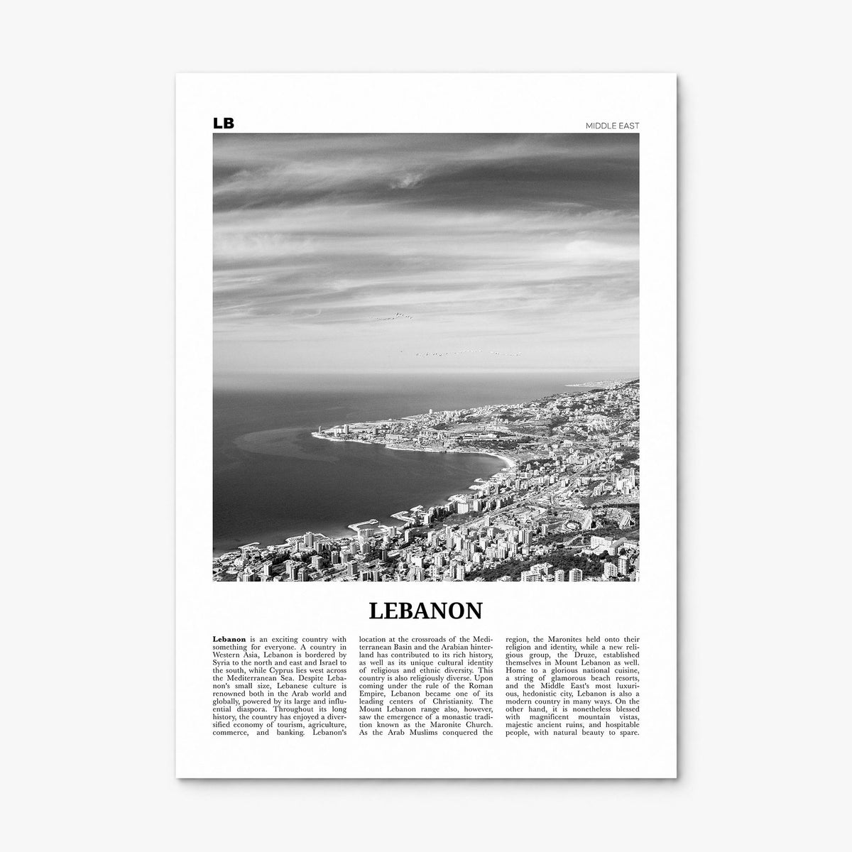 Lebanon Newspaper No 1 Poster, print only (unframed)