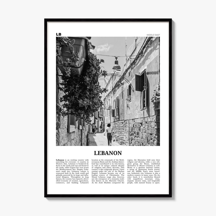Lebanon Newspaper No 2 Poster, framed poster mockup