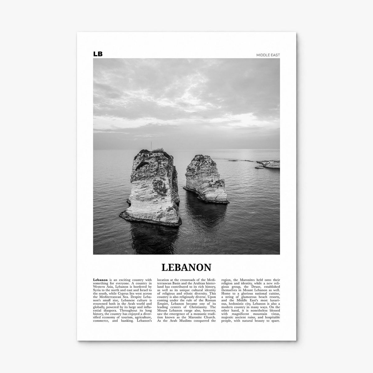 Lebanon Newspaper No 4 Poster, print only (unframed)