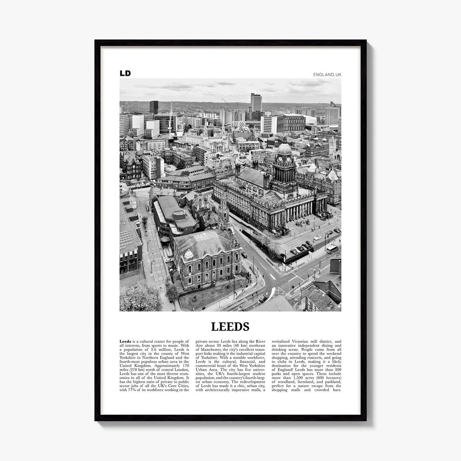 Leeds Newspaper Poster, framed poster mockup
