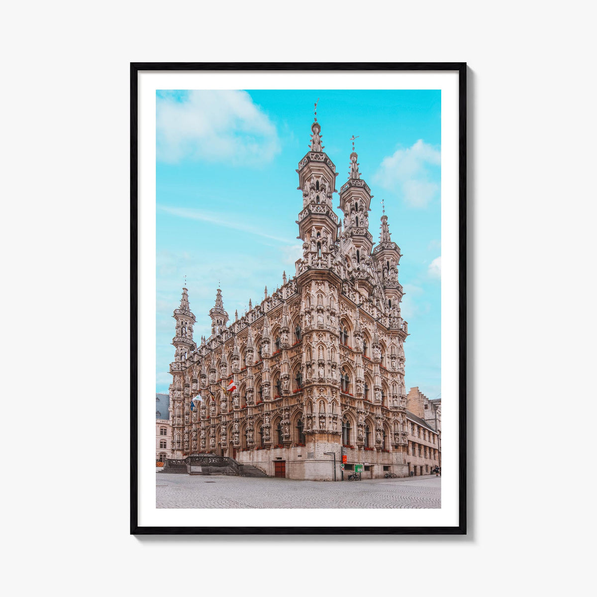 Leesburg colorful photo poster of Virginia, USA – vertical wall art, unframed print shown in interior mockup