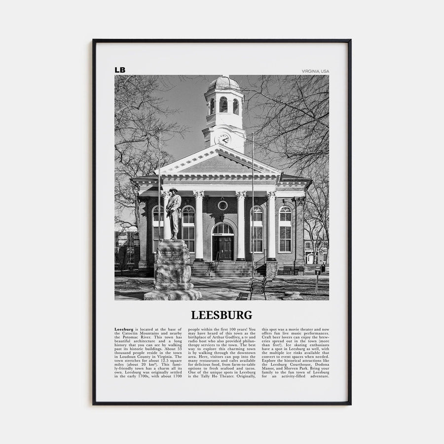 Leesburg Poster None / 8x12 in Nbourhood Travel B&W Poster