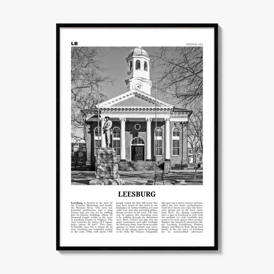 Leesburg Newspaper Poster, framed poster mockup