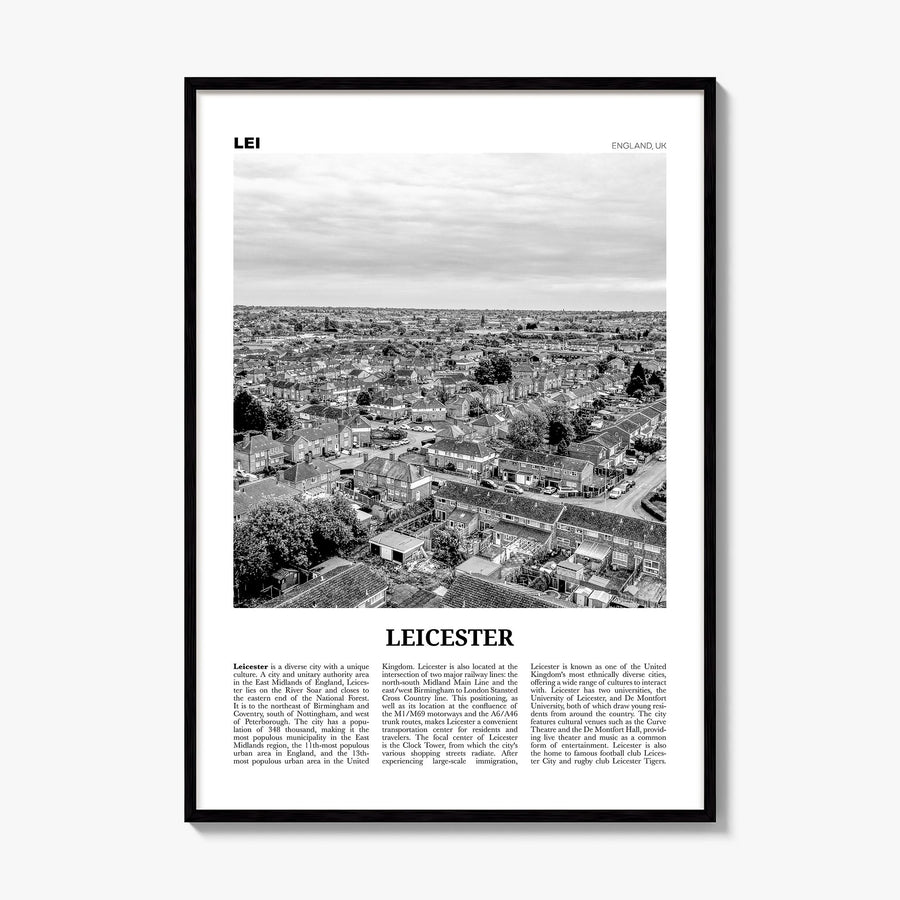 Leicester Newspaper Poster, framed poster mockup