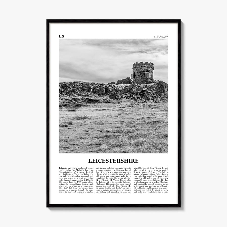 Leicestershire Newspaper Poster, framed poster mockup