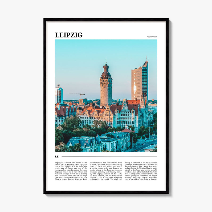Leipzig Travel Poster, framed poster mockup