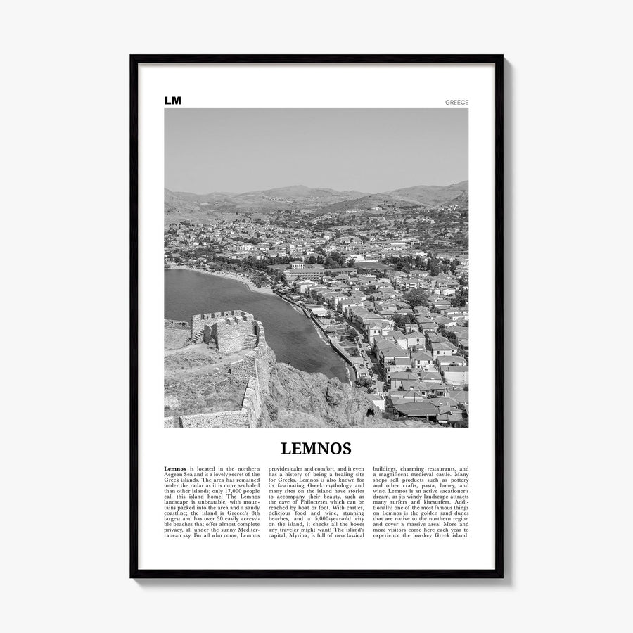 Lemnos Newspaper Poster, framed poster mockup