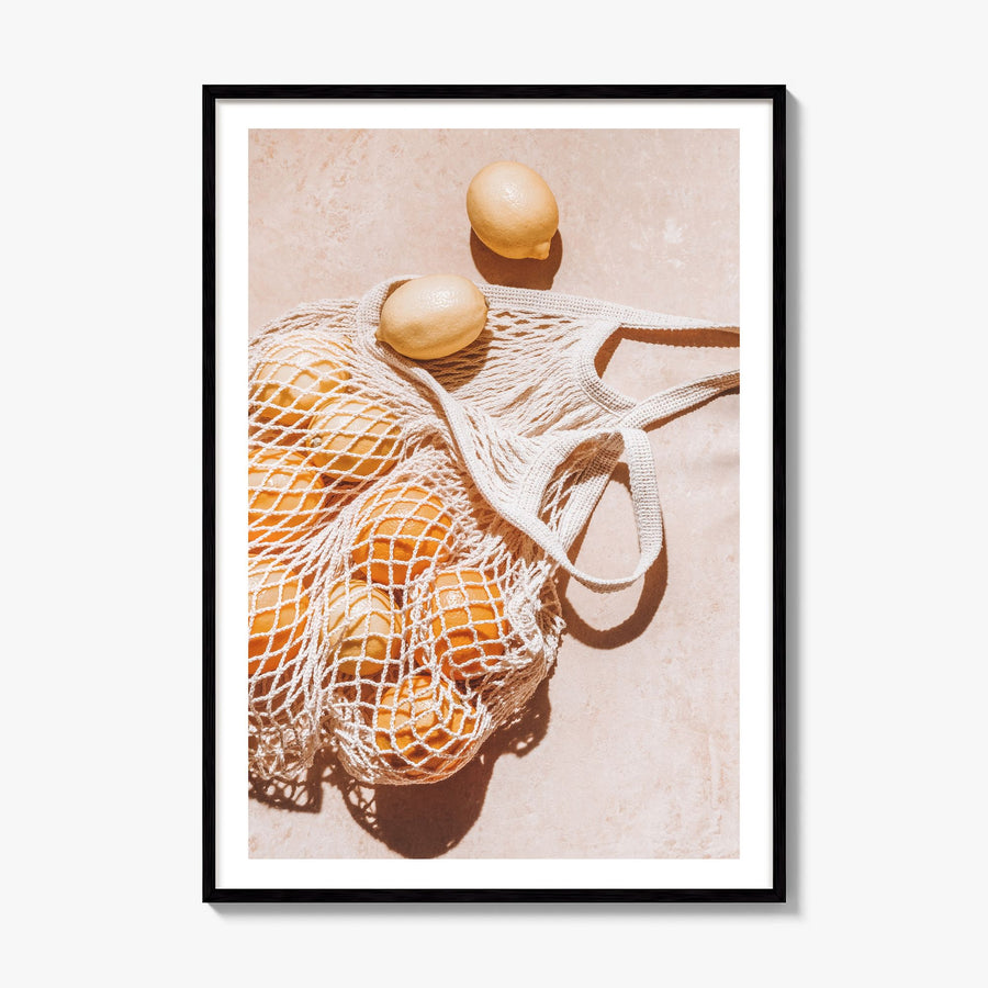 Lemons Photo No 1 Poster, framed poster mockup, white border