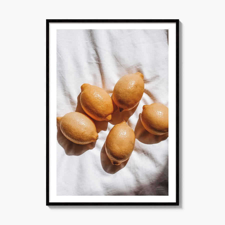 Lemons Photo No 2 Poster, framed poster mockup, white border
