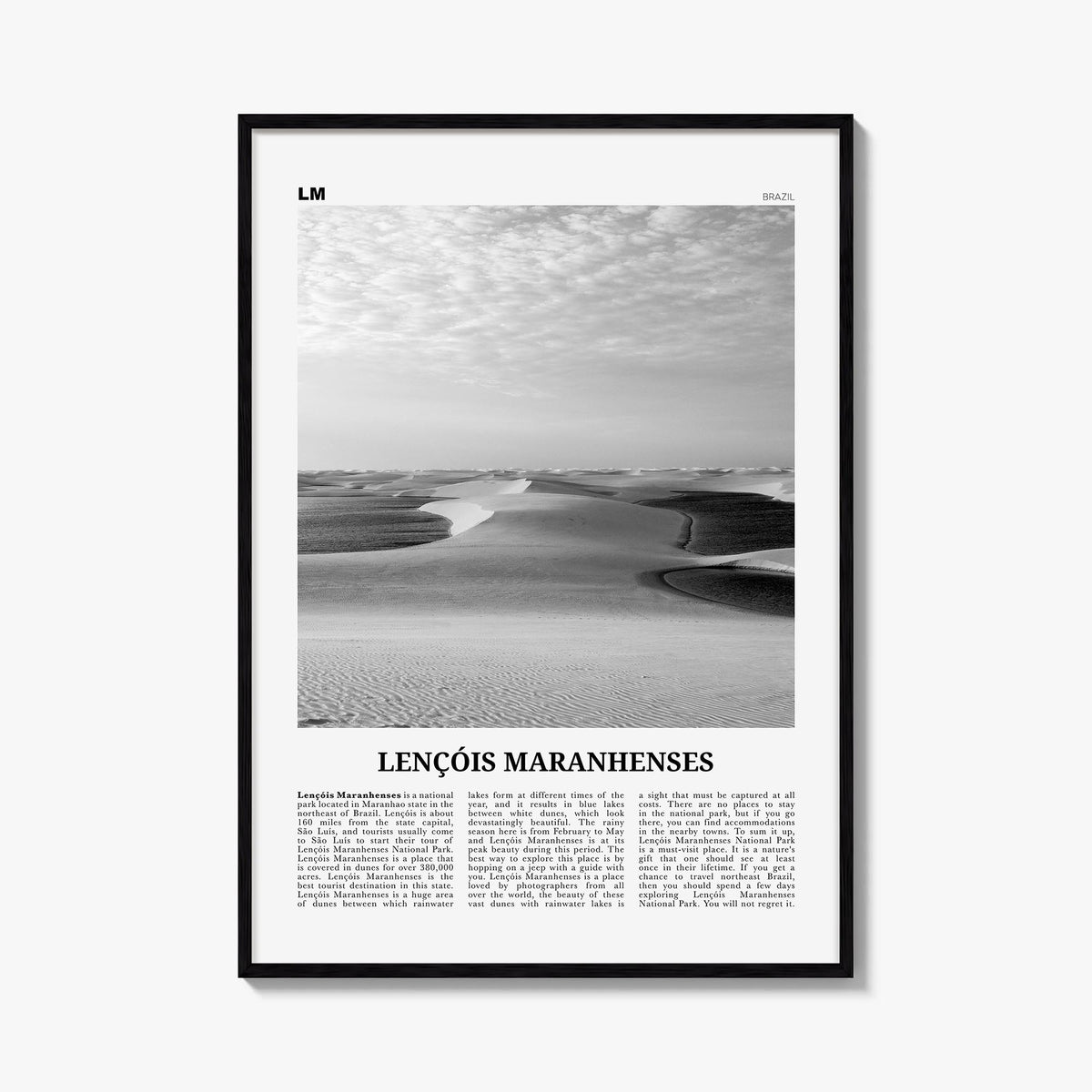 Lençóis Maranhenses Newspaper Poster