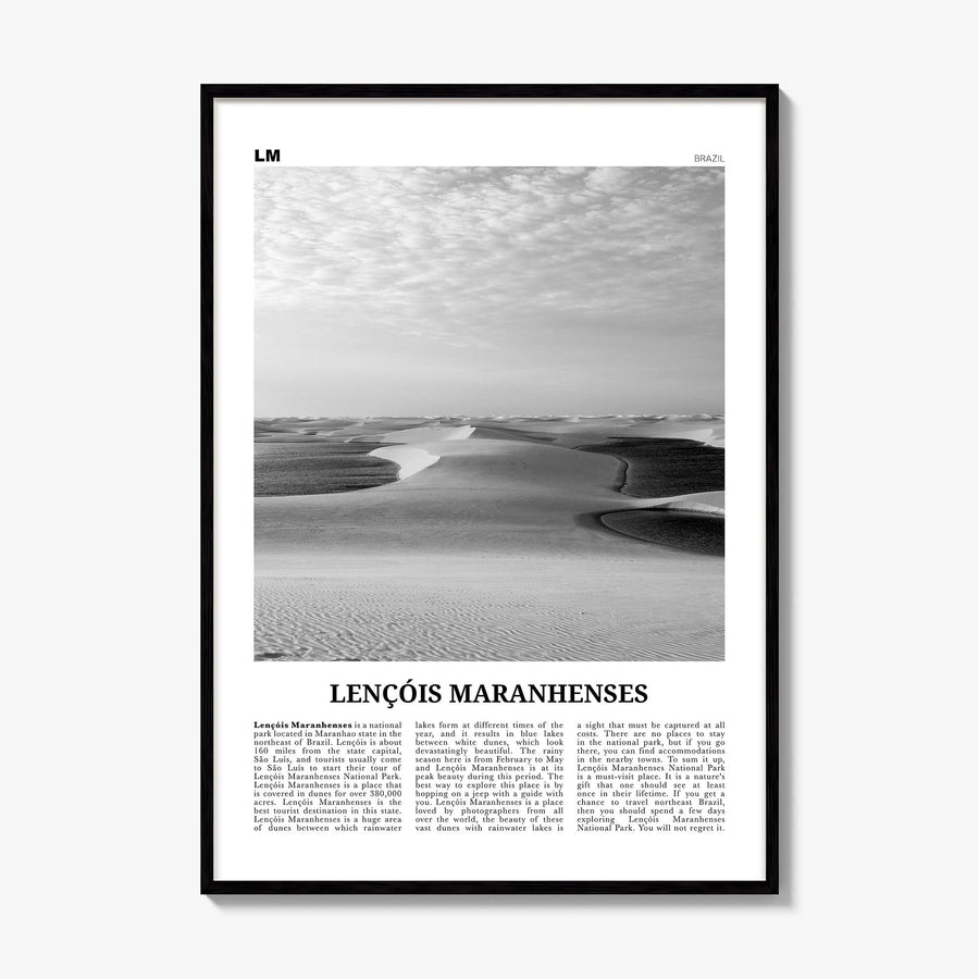Lençóis Maranhenses Newspaper Poster, framed poster mockup