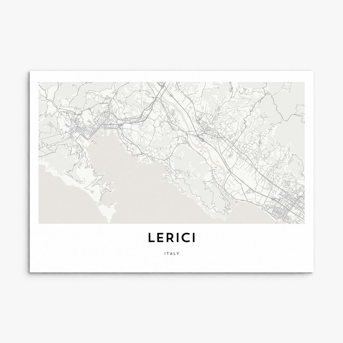 Lerici Map Poster, print only (unframed)