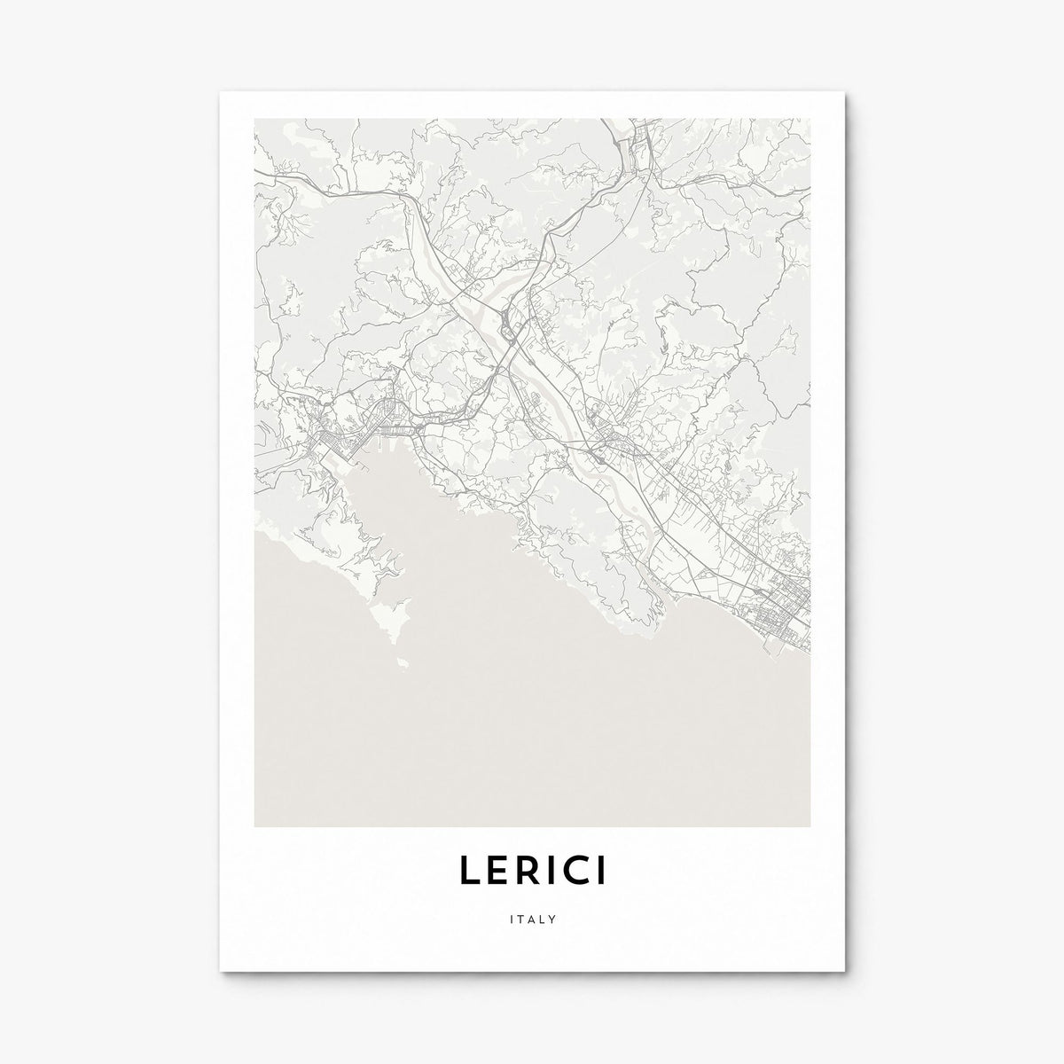 Lerici Map Poster, print only (unframed)