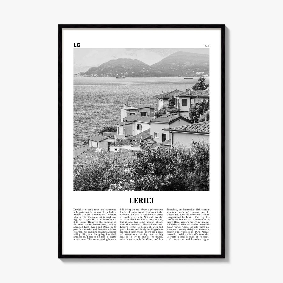 Lerici Newspaper Poster, framed poster mockup