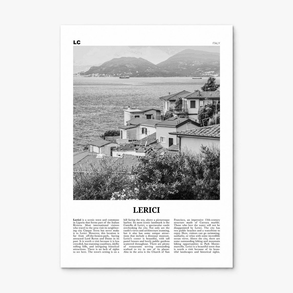 Lerici Newspaper Poster, print only (unframed)
