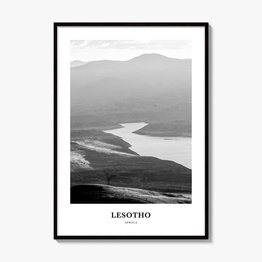 Lesotho Classic Poster, framed poster mockup