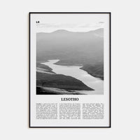 Lesotho Poster None / 8x12 in Nbourhood Travel B&W Poster