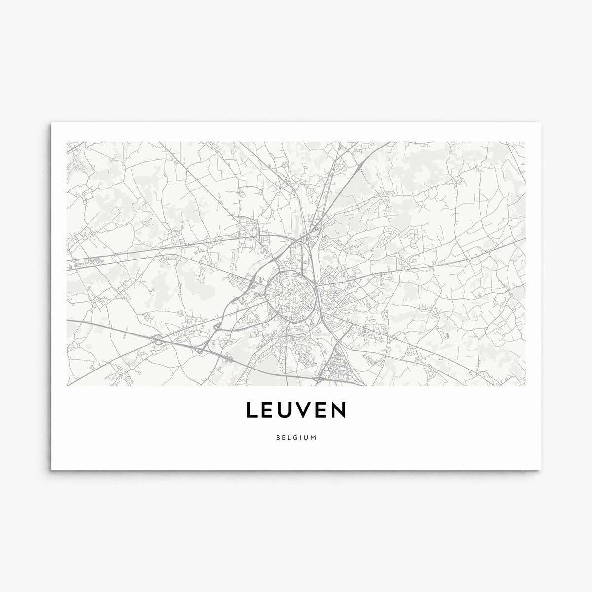 Leuven Map Poster, print only (unframed)