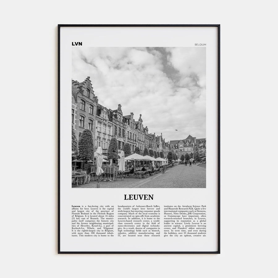 Leuven No 1 Poster None / 8x12 in Nbourhood Travel B&W Poster