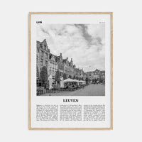 Leuven No 1 Poster Natural Wood / 8x12 in Nbourhood Travel B&W Poster