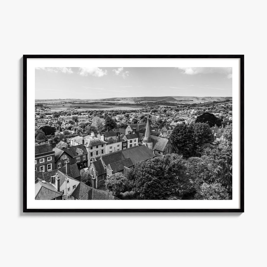 Lewes Photo Poster, framed poster mockup, white border